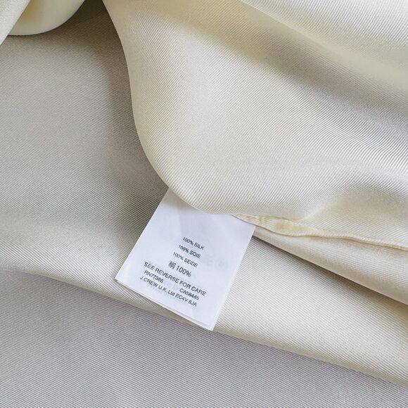 J. Crew Silk Ruffled Top Size 14 Ivory White Sleeveless Classic Preppy Feminine - Picture 5 of 7